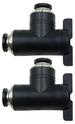 Pneumatische Anschlüsse 2 Stück, 10 mm, schwarz