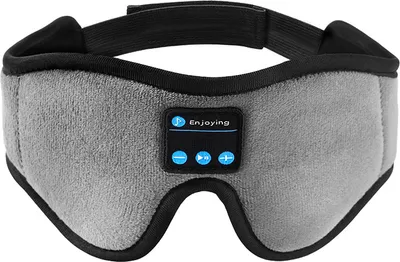 Imagen del producto de [Máxima comodidad con la máscara para ojos Bluetooth 5.0 inalámbrica]: Relajación, música y un sueño reparador, color gris