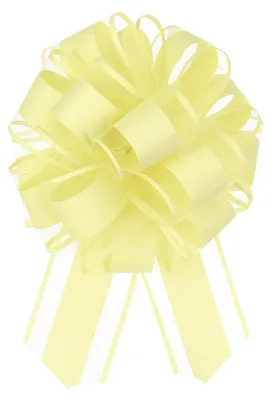 Organza-Schleifen, 8 Stück, 10 cm, gelb, für Geschenke & Deko