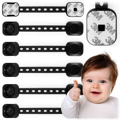 Obrázok produktu pre Ricokids bezpečnostné zariadenie na otváranie skríň 798202 6 ks čierne