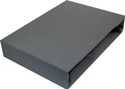 Produktbild von Spannbettlaken Jersey Bettlaken Betttuch Laken mit Gummizug 100% Baumwolle 70x180 cm DUNKELGRAU PREMIUM
