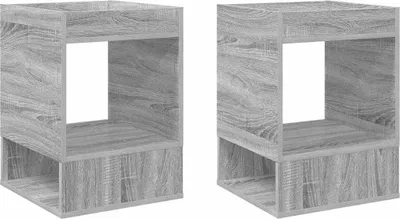 Imagen del producto de vidaXL Mesa auxiliar, 2 unidades, color gris Sonoma, 40 x 40 x 56 cm, material de madera