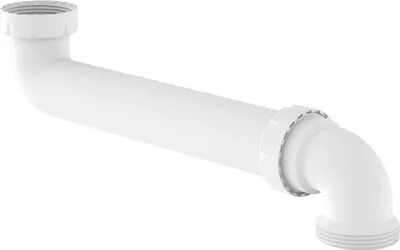 Produktbild von KIRCHHOFF KS Raumspar-Spt- Ablaufbogen, Weiß, 1 1/2IGx290mmx1 1/2AG