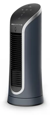 Produktbild von Rowenta Eole Compact VU6220F0, Haushaltsturmventilator, Schwarz, Tisch, 55 dB, 8 h, LED