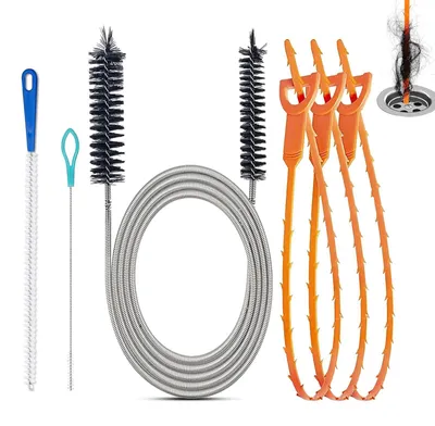 6-teiliges Rohrreinigungsbürsten-Set, flexibel, rostfrei