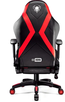Obrázek produktu pro Diablo X-Horn Herní židle Kancelářská židle 3D područky Ergonomický design Krční/bederní polštář Imitace kůže, Barva: Černá-červená, Velikost King