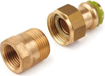 Produktbild von Kupfer Pressfitting Sudo-Press Durchgangsverschraubung 12 mm - 1/2' Kontur V DVGW