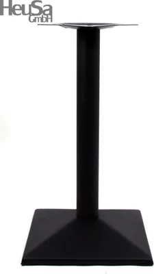 Produktbild von 1x Tischgestell  Tischfuß schwarzes Gestell quadratischer Fuß 72 cm Leipzig mit verstellbaren Bodengleitern