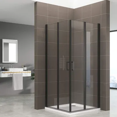 Produktbild von i-flair Falttür Duschkabine 80x90x190 cm aus durchsichtigem 6 mm Sicherheitsglas - DK61