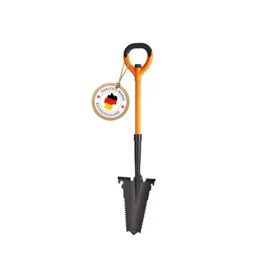 Produktbild von Spaten mit Wurzelsäge - Spitze Kohlenstoffstahl mit scharfen Zähnen, Griff aus Fieberglas, Integrierter Maulschlüssel & Flaschenöffner, 114 cm