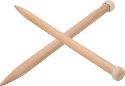 Obrázok produktu pre 1 pár drevených háčkovacích ihiel, pletacích ihiel, ručných tkáčskych nástrojov na šály, svetry, deky, 20 mm