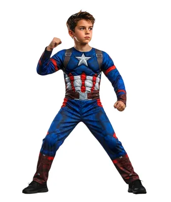 Produktbild von Captain America Kinderkostüm Muskel-Design – Größe 104–110 S