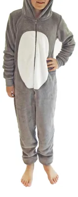 Produktbild von Kinder Karnevalskostüm Uni Jumpsuit Overall Onesie Schlafanzug in tollen Tier Motiven ; Hund , 176