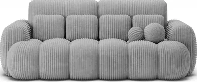Produktbild von Krudox COT 3-Sitzer Ausziehbares Schlafsofa mit Bettkasten Stauraum und Kissen Couch mit Schlaffunktion 256x105x119 cm Stoff Modullo 03