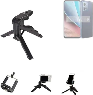 Produktbild von K-S-Trade Stativ Tisch-Ständer Dreibein Handy-Stativ Ständer kompatibel mit Motorola Moto G Stylus (2023) Mini-Stativ Smartphone Tripod Handy-Stativ