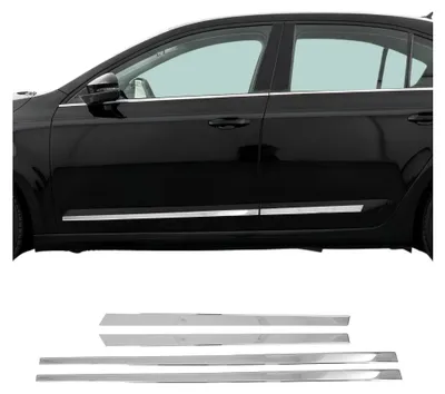 Image de Garniture Baguette de porte latérale pour Skoda Octavia 2013-2019 inox 4Pcs