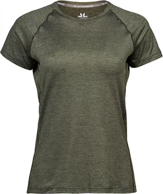Produktbild von TEE JAYS Damen CoolDry Sport T-Shirt 18.7021 Gr. M olive melange