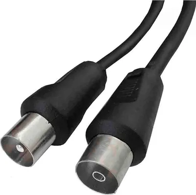 Produktbild von Edm Abgewinkeltes Kabelfernsehpaket 5 M Schwarz  Schwarz One Size
