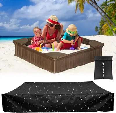 Produktbild von Sandkastenabdeckung wasserdicht, winddicht, 200 x 200 cm, Oxford-Gewebe, mit Zugkordel, grün, für den Garten