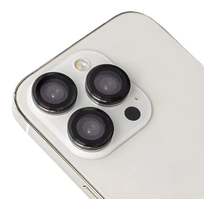 Zdjęcie produktu dla Zestaw Szkieł Na Aparat Do Iphone 17 Czarna Ramka