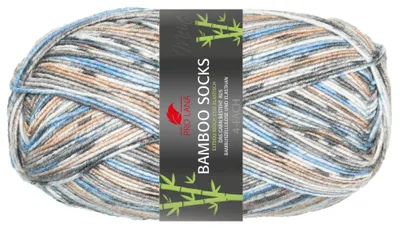 Produktbild von Pro Lana BAMBOO SOCKS color 100 g seidenweiche und vegane 4-fach Sockenwolle 400 m Farbe 967 - beige/jeans color