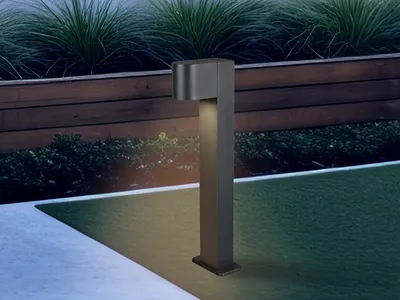 Produktbild von Garten Pollerleuchte Aluminium Anthrazit Höhe 50cm mit Erdspieß & GU10 LED