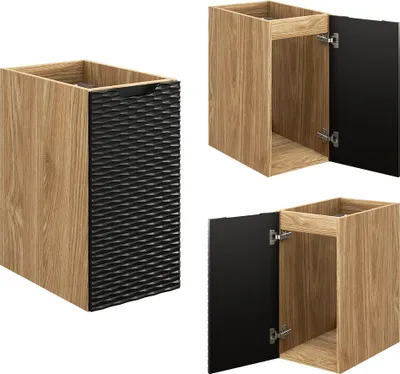 Produktbild von Unterschrank in Eiche mit schwarz OLUO-56-BLACK