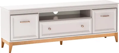 Produktbild von MIRJAN24 TV-Lowboard Windsor W-9, Stilvoll Wohnzimmer, Lowboard mit zwei Drehtüren und eins Schubladen (Farbe: Cashmere)