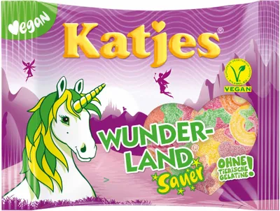 Produktbild von Katjes Wunderland sauer Vegane Fruchtgummi magisch lecker 175g