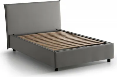 Immagine prodotto di Talamo Italia Letto Piazza e Mezza Anissa 135x215 cm Grigio, Sfoderabile Contenitore Italy