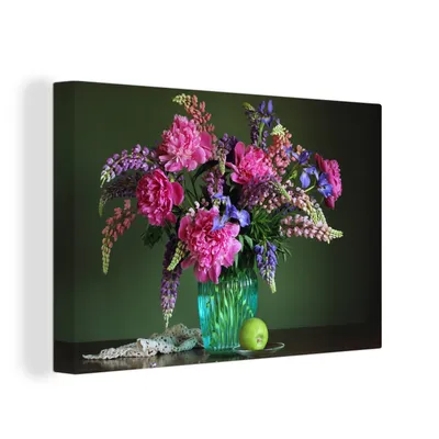 Produktbild von OneMillionCanvasses® - Leinwandbilder - 150x100 cm, Farben - Blumen - Stilleben, Wandbilder Kunstdruck Wanddekoration