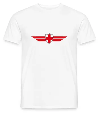Produktbild von Spreadshirt England Fußball Fanlook Wappen Männer T-Shirt, M, Weiß
