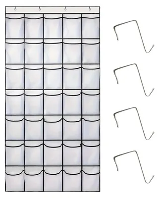 Produktbild von Hängeorganizer mit 35 Fächern für über der Tür, Weiß