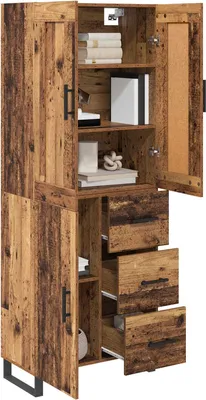 Immagine prodotto di vidaXL Credenza in legno vecchio 69,5 x 34 x 180 cm Materiale a base di legno
