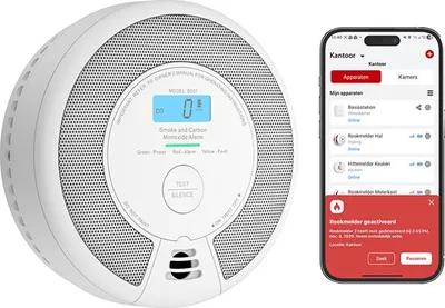Produktbild von X-Sense SC07-MR Smarter Kombimelder mit WiFi – Link+ Pro – Rauch- und Kohlenmonoxidmelder – 360° Sensor – Rauchmelder & CO-Melder - Funk