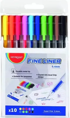 Produktbild von Keyroad-Feinstift, 0,4 mm, 10 Farben