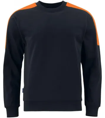 Immagine prodotto di Projob - Felpa "2125 Bluza" da uomo, con dettagli riflettenti, in cotone, modello ET938 (3XL) (Nero/Arancione)