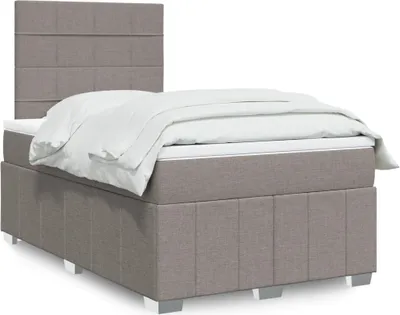 Produktbild von Boxspringbett mit Matratze Taupe 120x190 cm Stoff, Klassische Betten 2024 Neu