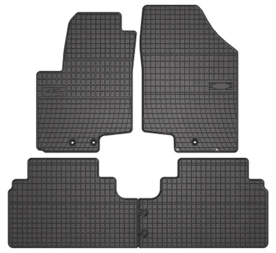 Produktbild von Gummi-Fußmatten für Kia Venga 2009-2017 (Minivan) – 4-tlg, Schwarz, passgenau – Wielganizator SolidPRO