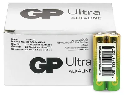 Productafbeelding van GP Alkaline batterijen LR03 / AAA, GP Ultra, 40 stuks.