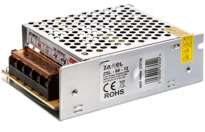 Produktbild von LED-Netzteil 12 V DC, 60 W, Typ: ZSL-60-12