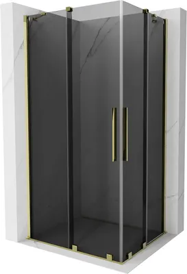 Produktbild von Mexen Velar Duo Duschkabine 100x90 cm, Schiebetür, Gold-Graphit
