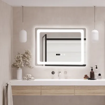Obrázok produktu pre Kúpeľňové zrkadlo LED 'Casoli' 60x80cm 3 farby svetla Dotykové a proti zahmlievaniu strieborné