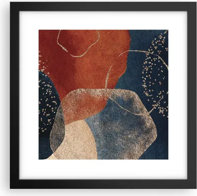 Produktbild von Gerahmtes Poster - Schwarzer Rahmen - Die Farben Formen Geometrie - 30x30 cm - Wand Bild - Wanddeko - Wandbilder - Kunstposter - Wandposter - Bilderrahmen - Bilder - Kunstdruck - P2BAC30x30-5098