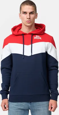 Produktbild von Herren Kapuzensweatshirt normale Passform MOYROUKAN Navy/Red/White S Lonsdale
