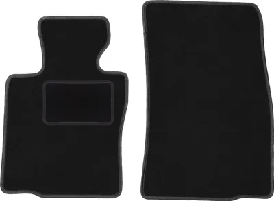Image de Tapis de sol avant velours sur-mesure pour Mini Countryman R60 (2010-2017, hatchback) noir, jeu 2 pièces, fixations - STANDRAD