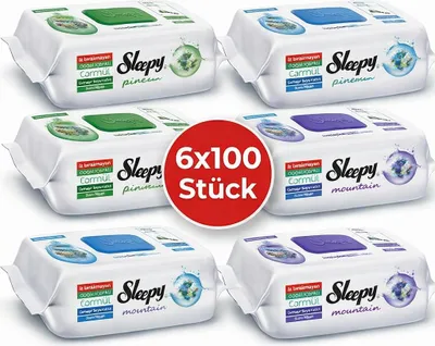 Produktbild von Sleepy Oberflächenreinigungstücher 6x100  MIX-SET NEUE  Sorten