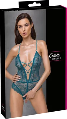 Image de Body à l'entrejambe ouvert - Vert et bleu