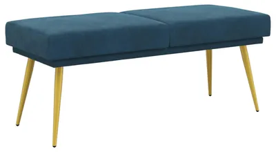 Immagine prodotto di Panchina a due posti vidaXL, blu, 120 x 45 x 46 cm, in velluto