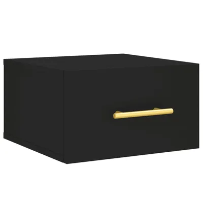 Zdjęcie produktu dla vidaXL Naścienna szafka nocna czarna 35x35x20 cm